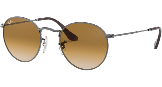 Ray-Ban Round Flat Lenses RB3447N 004/51Grau/Braun Sonnenbrille Herren - Ansicht 2