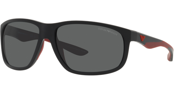 Emporio Armani EA4199U 500187 - Sonnenbrille Herren - Fassung: Schwarz, Kunststoff, Eckig - Glasfarbe: Grau - Ansicht 2
