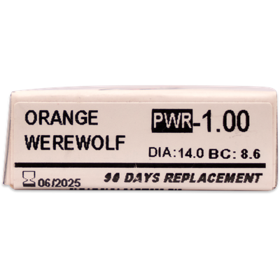 ColourVUE Funny Lens farbige Kontaktlinsen Orange Werewolf