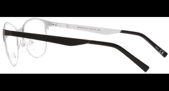 meineBrille 04-87010-01, Schwarz/Weiß Matt seite - Ansicht 5