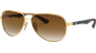 Ray-Ban RB8313 Carbonfaser Glänzend Gold / Verlauf Hellbraun 001/51 61