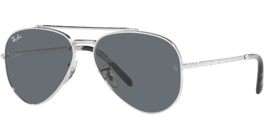 Ray-Ban New Aviator RB3625 003/R5 Silber/Blau 58 Sonnenbrille