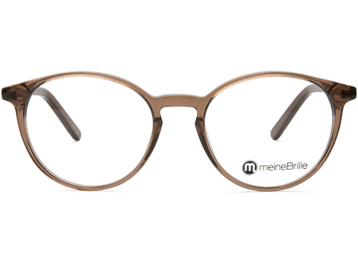 meineBrille 04-12070-01, Braun transparent glänzend Front