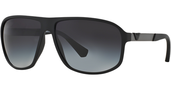 Emporio Armani EA4029 50638G - Sonnenbrille Herren - Fassung: Schwarz, Kunststoff, Eckig - Glasfarbe: Grau - Ansicht 2