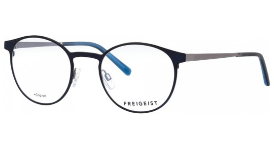 Freigeist Brille 862035 54 70 Herren Fassung: Blau, Metall, Vollrand, Rund - Ansicht 2