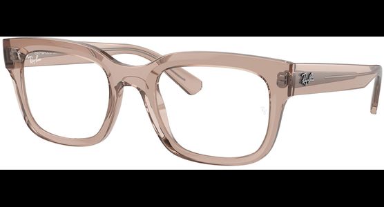 Ray-Ban Chad RX7217 8317, Glänzendes Hellbraun transparent Rechteckig Brille Vollrand - Ansicht 2
