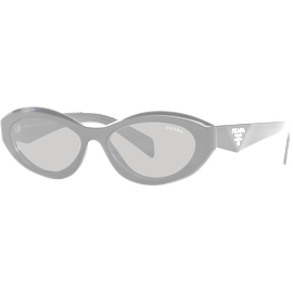 Prada PR 26ZS 16K08Z - Sonnenbrille Damen - Fassung: Schwarz, Kunststoff, Irregulär - Glasfarbe: Grau