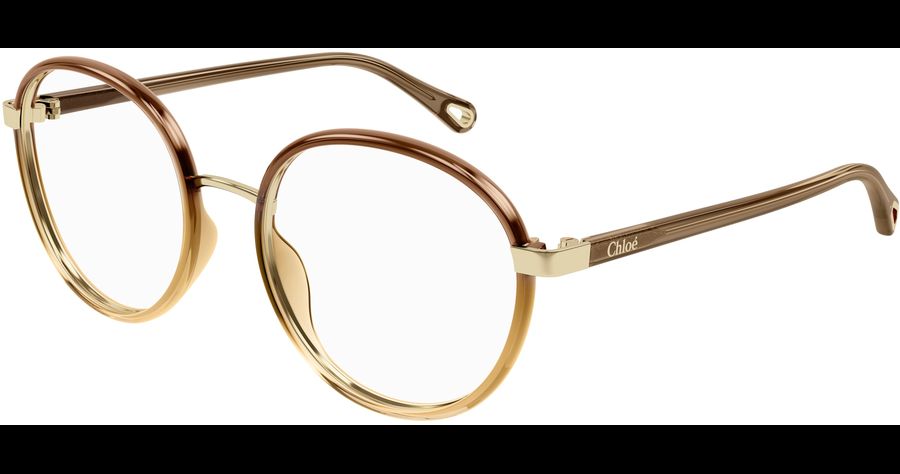 Chloé Brille CH0033O Braun/Gold Rund