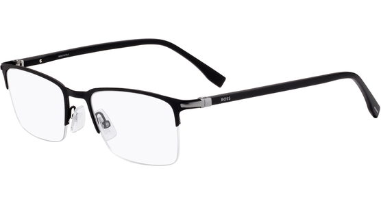 HUGO 1007/IT BLACK - Halbrand Brille Herren - Fassung: Schwarz, Metall - Ansicht 3