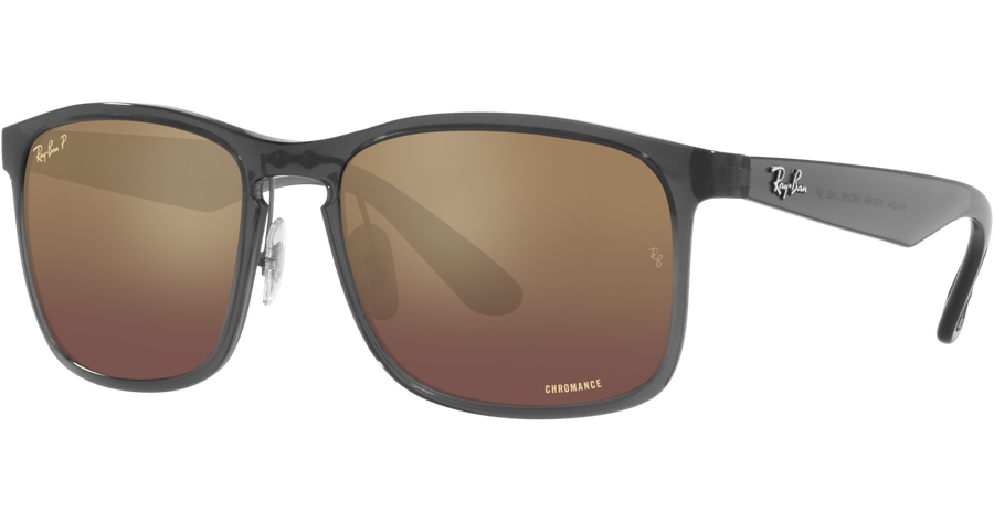 Ray-Ban RB4264 Chromance 876/6B - Sonnenbrille Herren - Fassung: Grau, Kunststoff, Eckig - Glasfarbe: Lila