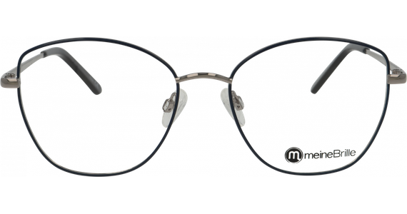 meineBrille 04-40110-03, Dunkelblau/Silber glänzend - Ansicht 5