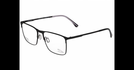 Jaguar 35601 6100 Schwarz/Grau - Halbrand Brille Herren - Fassung: Grau, Metall, Rechteck - Ansicht 2