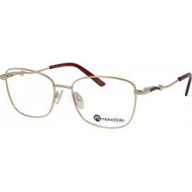 meineBrille 04-40120-01, Gold/Weinrot Brille