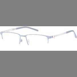 Tommy Hilfiger TH 1917 FLL rechteckige Halbrand Brille Blau