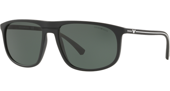 Emporio Armani EA4118 506371 - Sonnenbrille Herren - Fassung: Schwarz, Kunststoff, Eckig - Glasfarbe: Grün - Ansicht 2