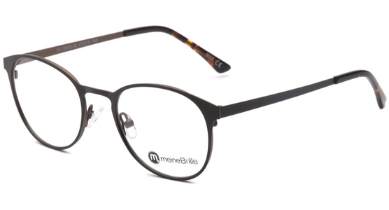 meineBrille 04-79000-02, Schwarz/Nougat Matt links - Ansicht 2