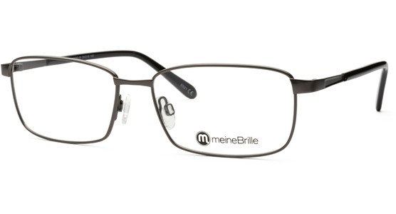 meineBrille 04-12090-01, Dunkel Gun matt / Schwarz glänzend - Ansicht 2