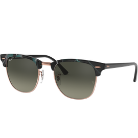 Ray-Ban Clubmaster Classic RB3016 125571 Sonnenbrille Unisex Havanna Kunststoff Eckig Glasfarbe: Grau