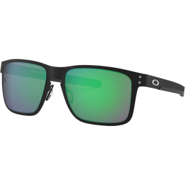Oakley Holbrook Metal 0OO4123 412304, Matt Schwarz/Jade Iridium Sport-Sonnenbrille