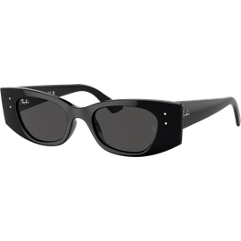 Ray-Ban Kat Bio-Based RB4427 667787 - Sonnenbrille Unisex - Fassung: Schwarz, Kunststoff, Irregulär - Glasfarbe: Grau