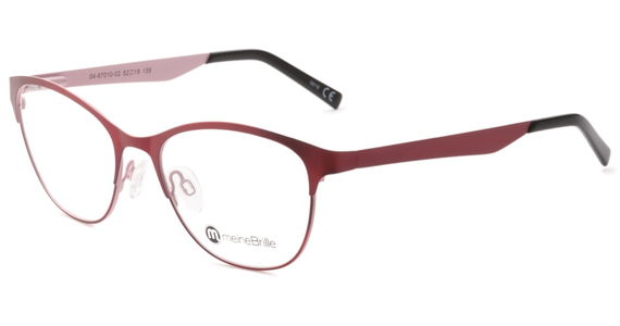 meineBrille 04-87010-02, Rot/Rosa Matt links - Ansicht 2