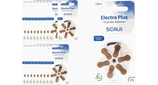 Scala Hörgerätebatterien Electra plus 312 (120 Stk.) - Ansicht 2