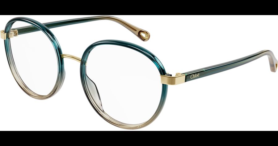 Chloé Brille CH0033O 51 006 Damen Grün Kunststoff Rund